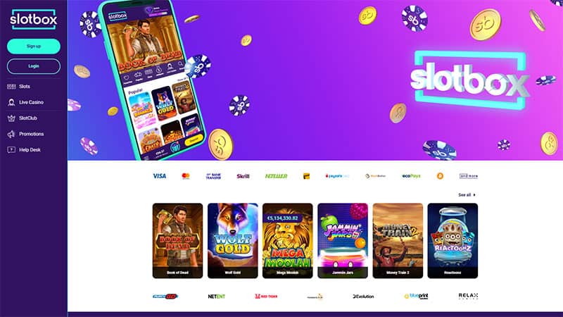 Slotbox casino review & lobby