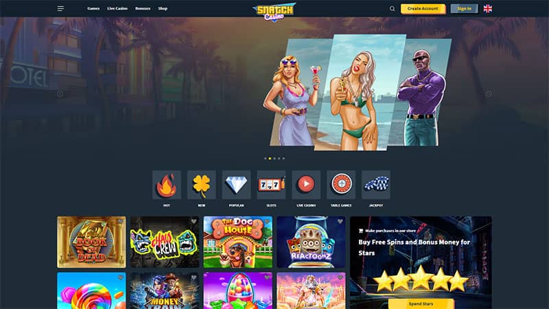 SnatchCasino review & lobby
