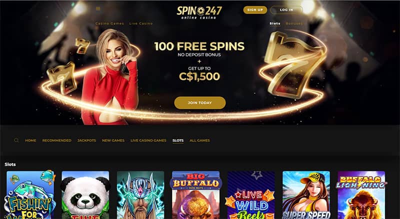 Spin247 casino review & lobby