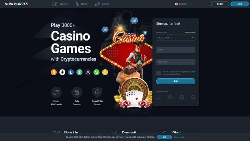 Thunderpick casino review & lobby