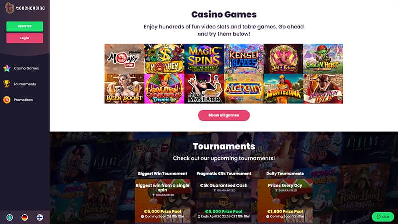 Touchcasino review & lobby