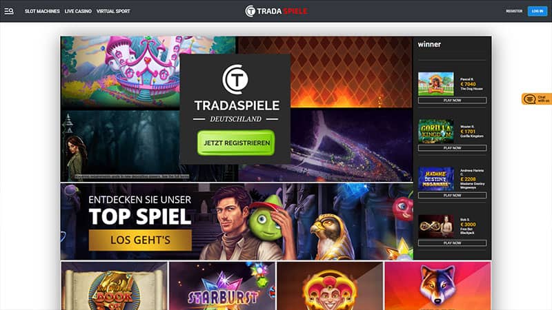 TradaSpiele casino review & lobby