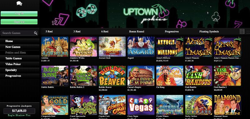 Uptown Pokies Casino review & lobby