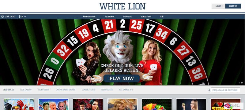 WhiteLionBet Casino review & lobby