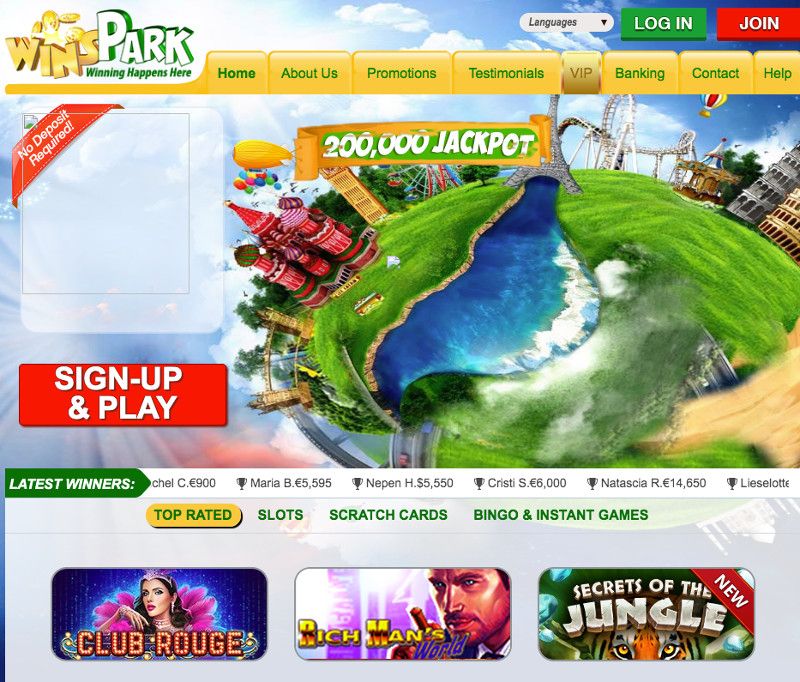 Wins Park Casino review & lobby