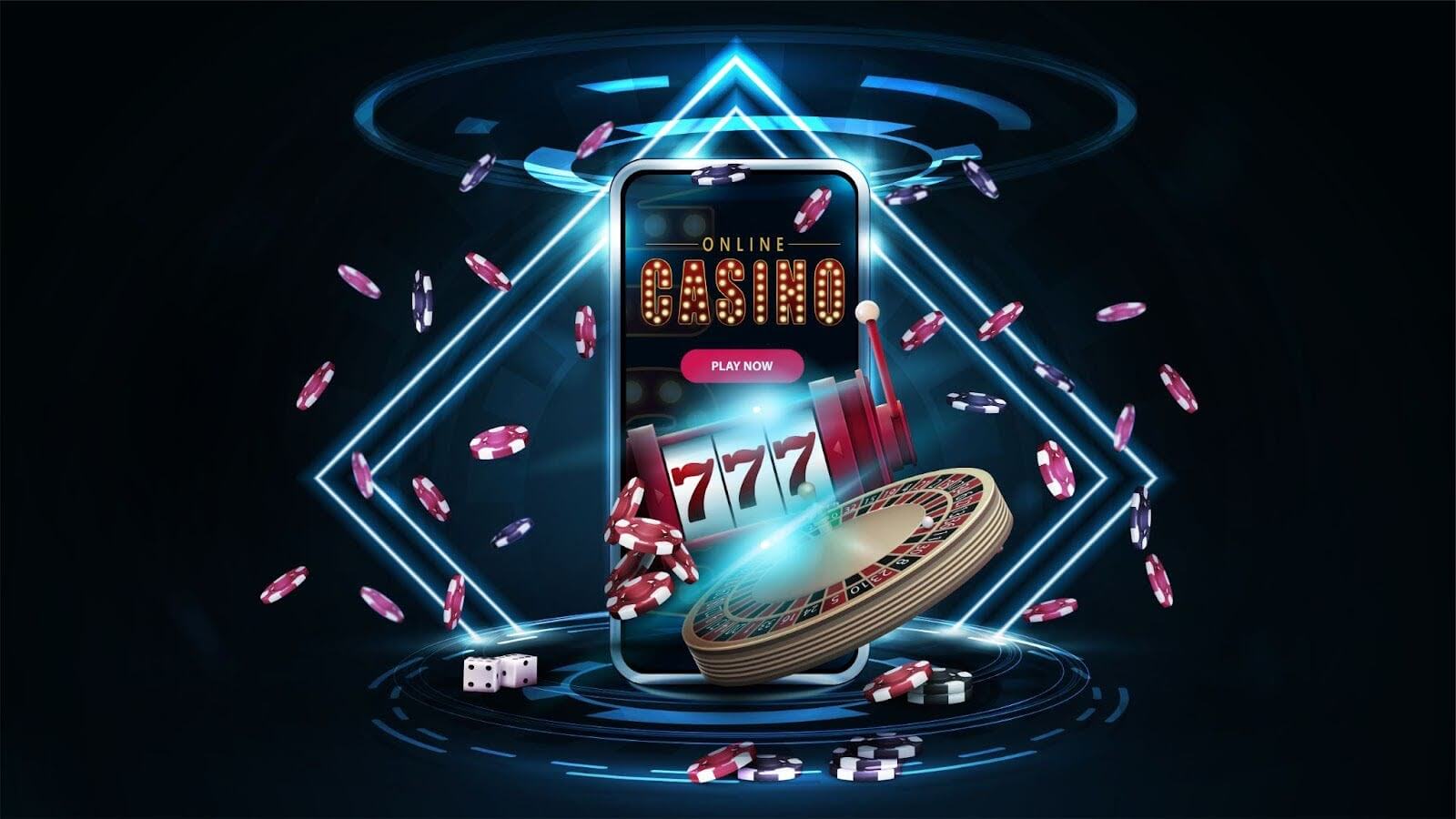 An artistic representation of a casino app