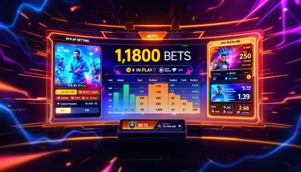 Live betting on League of Legends, showcasing an in-play betting interface
