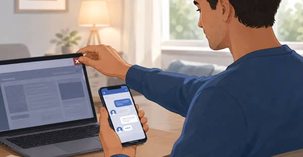 Person seeking confidential help for a gambling problem online