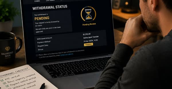 Player waiting for an online casino withdrawal to be processed