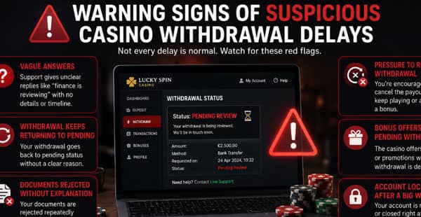 Warning signs of suspicious online casino withdrawal delays