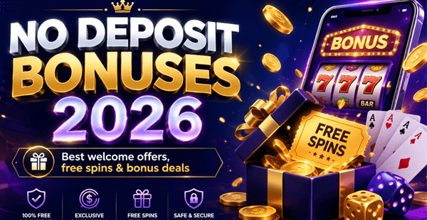 No deposit bonus casino 2026, best sites with bonuses you can claim right now