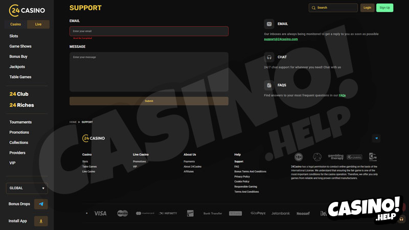 Thumbnail 24casino support