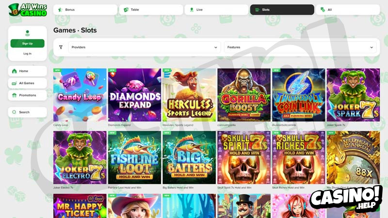 all-wins-casino slots screenshot