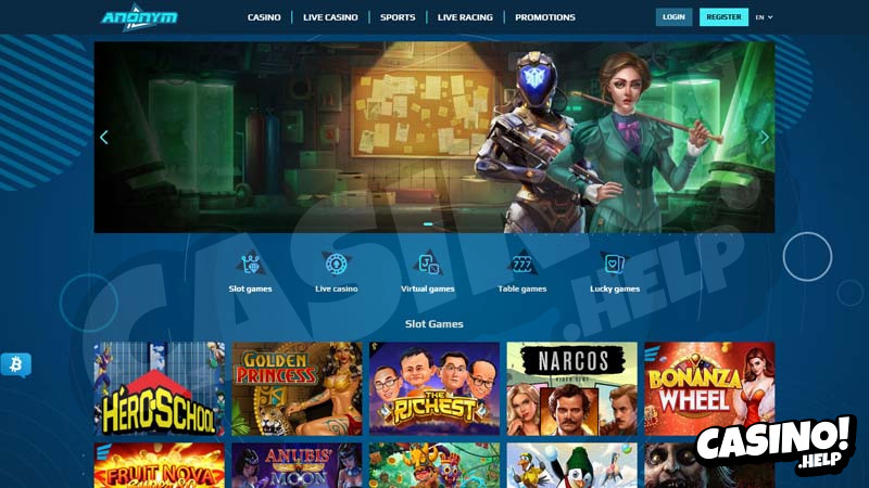anonymbet lobby screenshot
