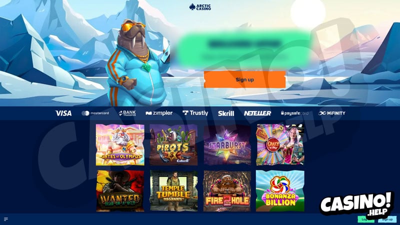 arctic-casino lobby screenshot