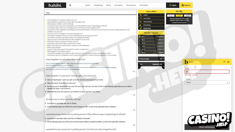 bahibi support screenshot