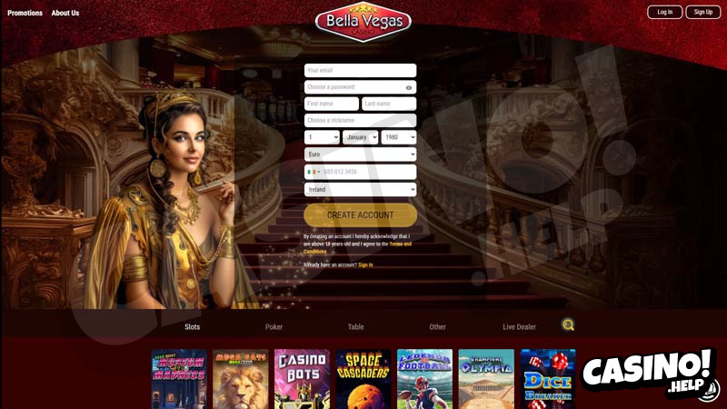 bella-vegas-casino lobby screenshot