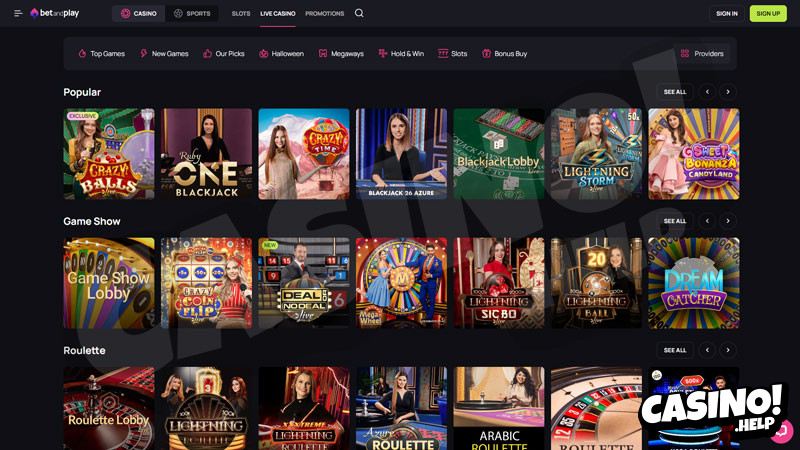 Thumbnail betandplay live