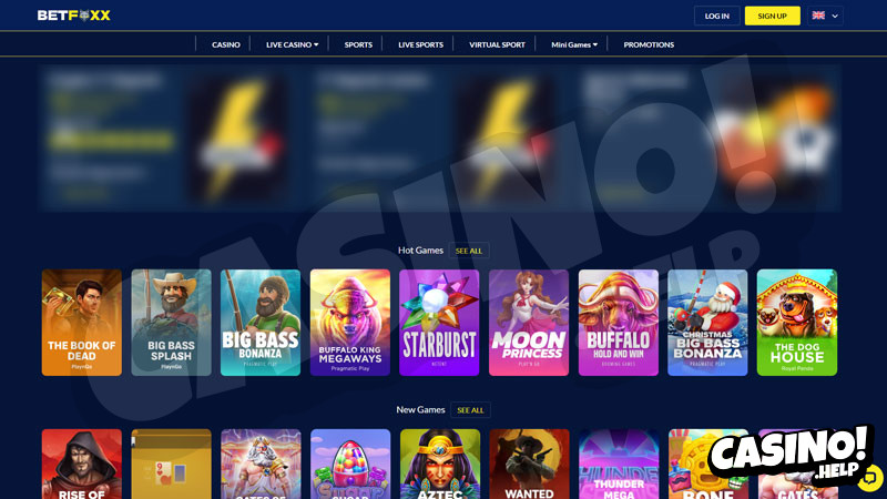 betfoxx lobby screenshot