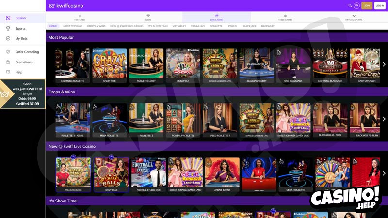 betkwiff live screenshot