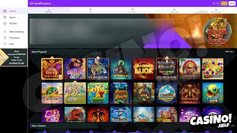 betkwiff lobby screenshot
