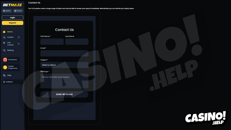 Thumbnail betmaze support