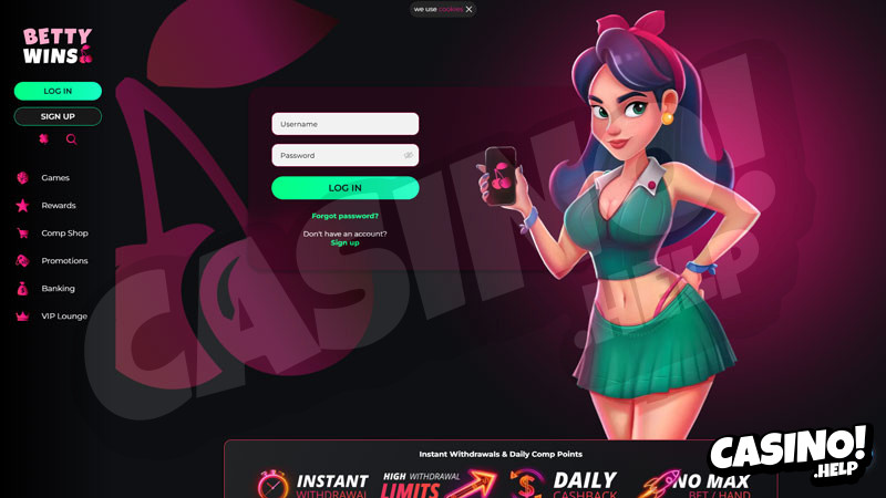 betty-wins lobby screenshot