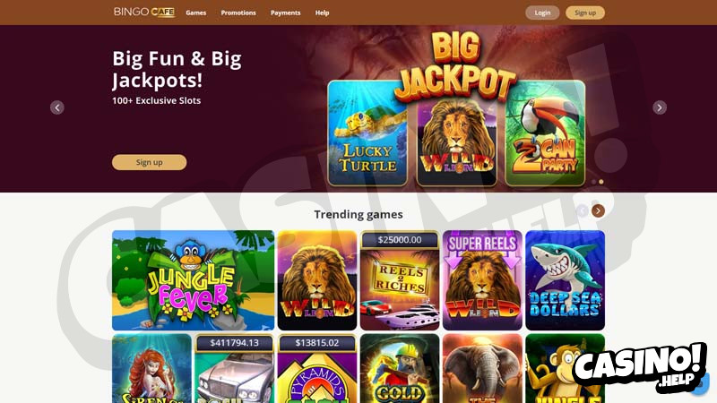 bingocafe lobby screenshot