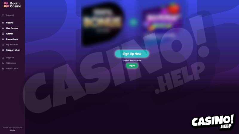 boom-casino lobby screenshot