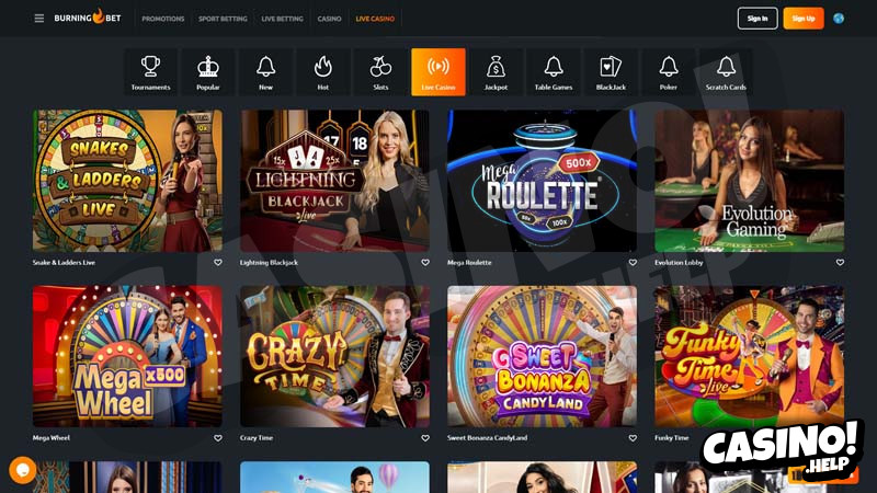 burningbet live screenshot