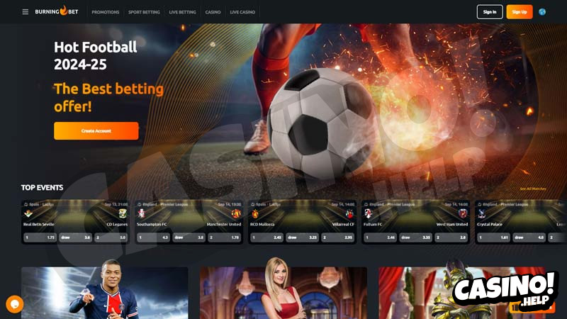burningbet lobby screenshot