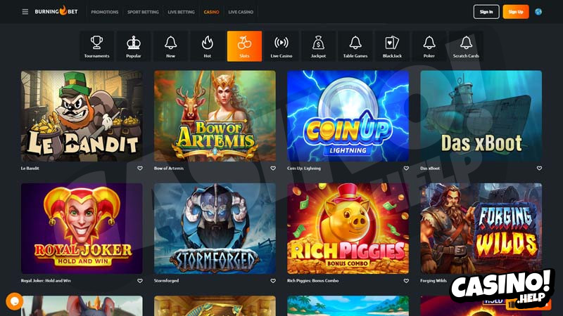 burningbet slots screenshot