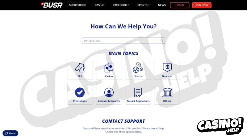 busr support screenshot