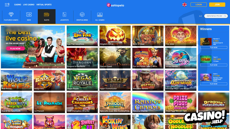 cashiopeia slots screenshot