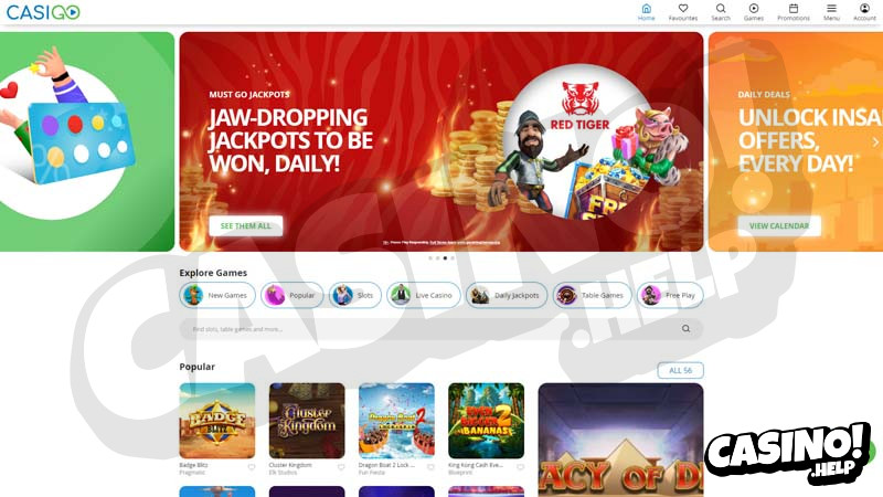 casigo lobby screenshot
