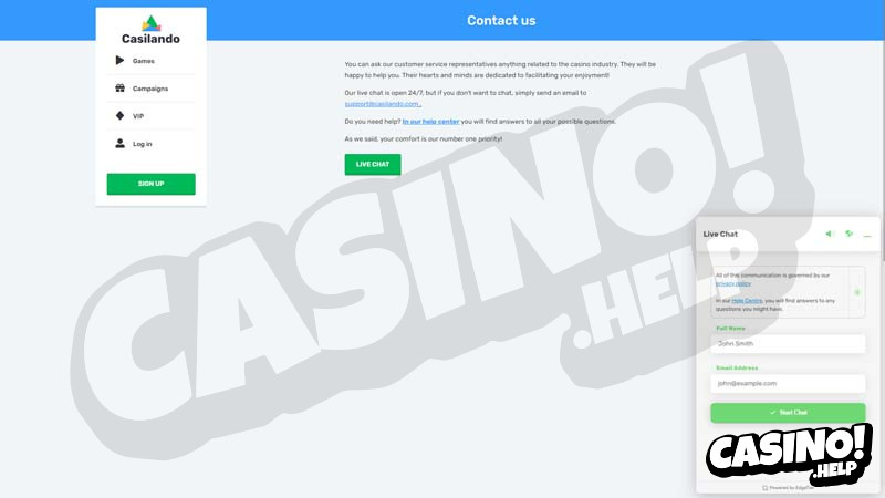 Thumbnail casilando-casino support