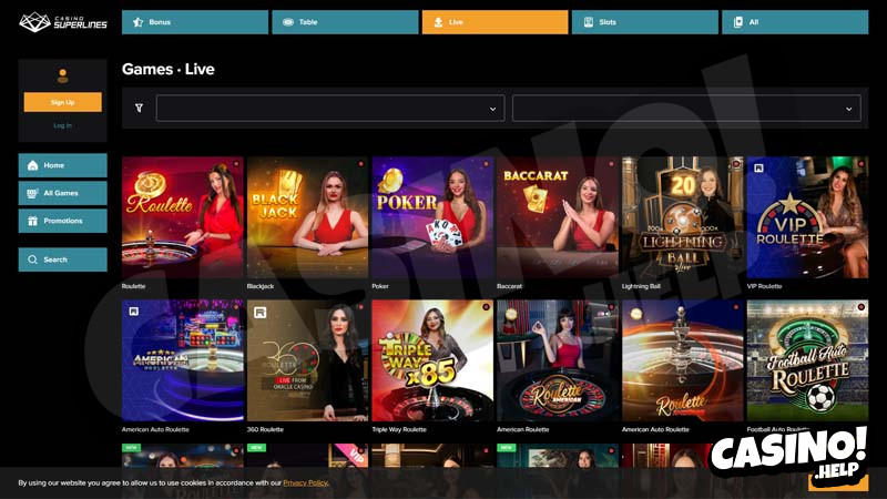 casino-superlines live screenshot