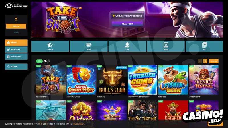 casino-superlines lobby screenshot