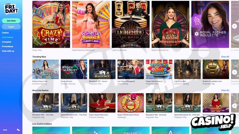 Thumbnail casinofriday live