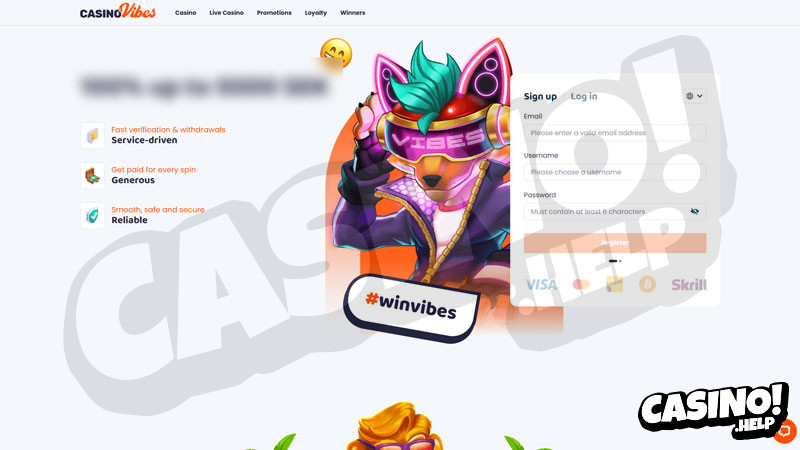 casinovibes lobby screenshot