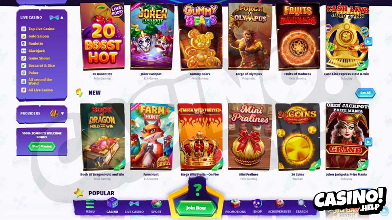 casombie slots screenshot