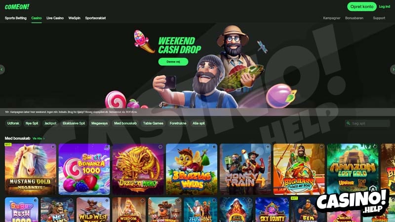 Thumbnail comeon-casino lobby