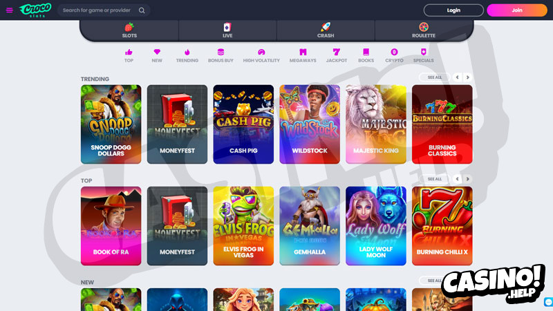 crocoslots slots screenshot