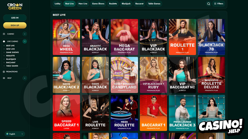crowngreen live screenshot