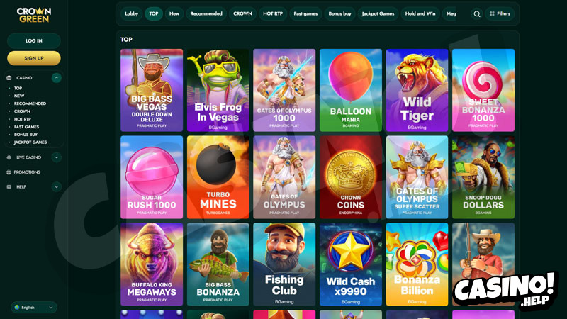 crowngreen slots screenshot
