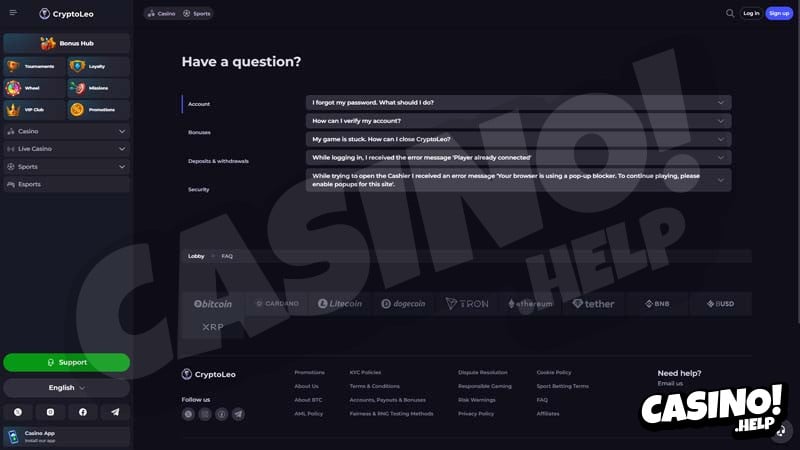 Thumbnail cryptoleo support