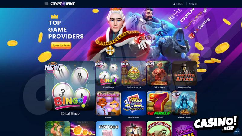 cryptowins lobby screenshot
