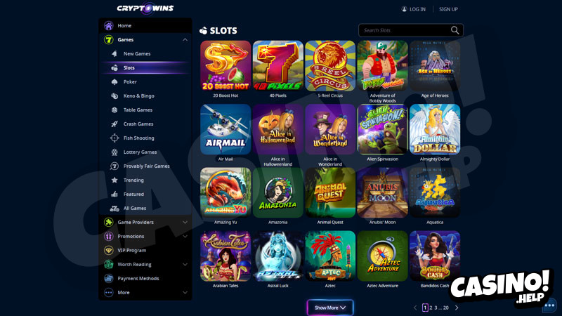 cryptowins slots screenshot