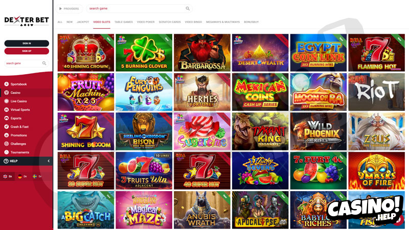 dexterbet slots screenshot