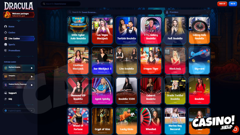 dracula live screenshot